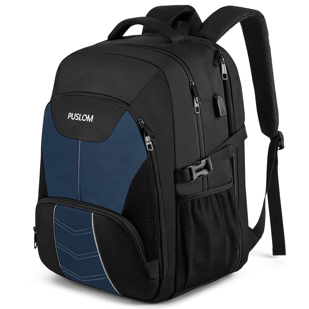 Mochila PUSLOM Extra Large Travel Laptop 55L para homens azul