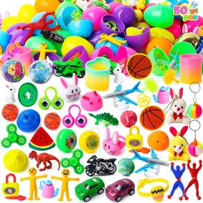 Ovos de Páscoa pré-recheados JOYIN, 50 unidades com brinquedos para Hunt Filler