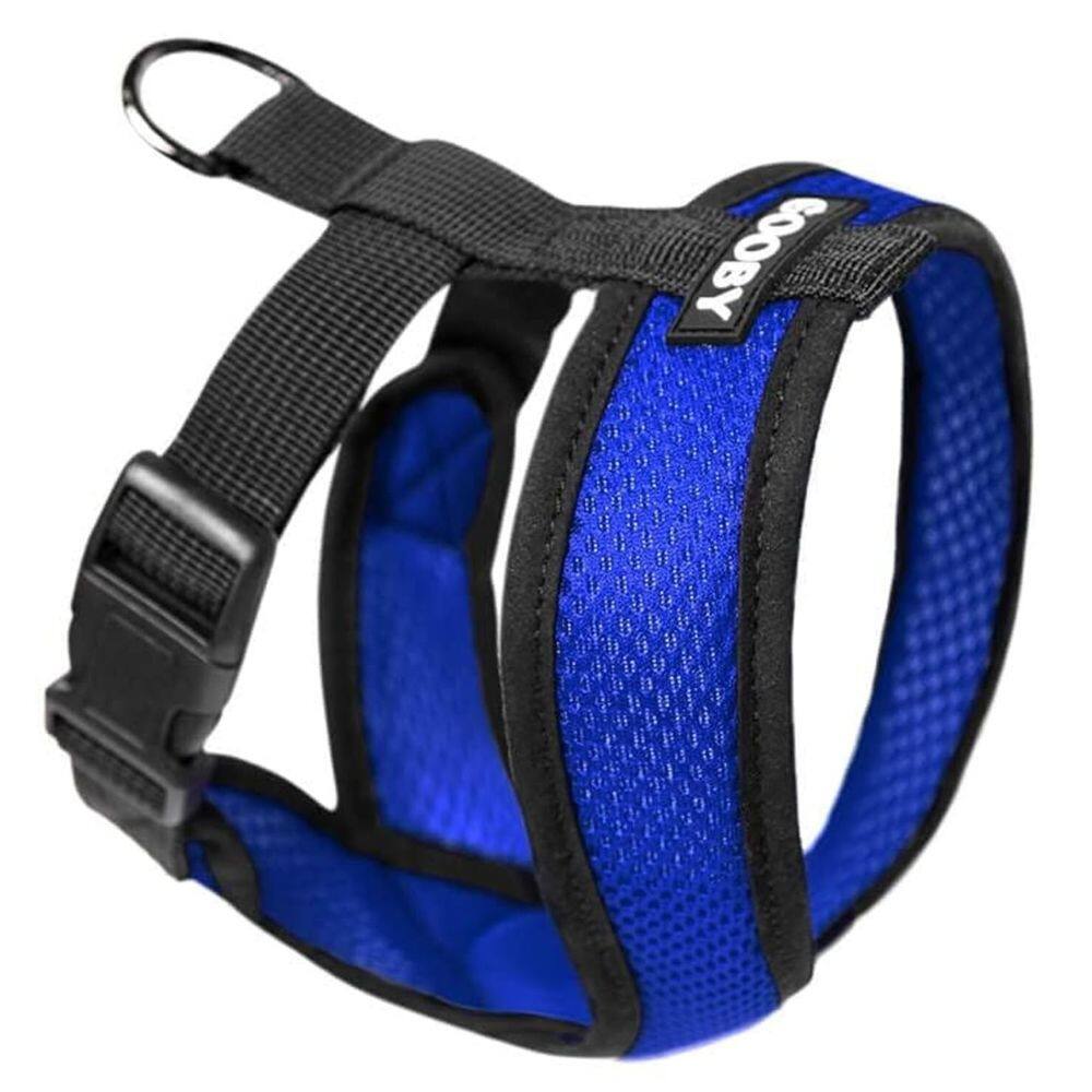 Arnês para cães Gooby Comfort X Head em azul para cães médios