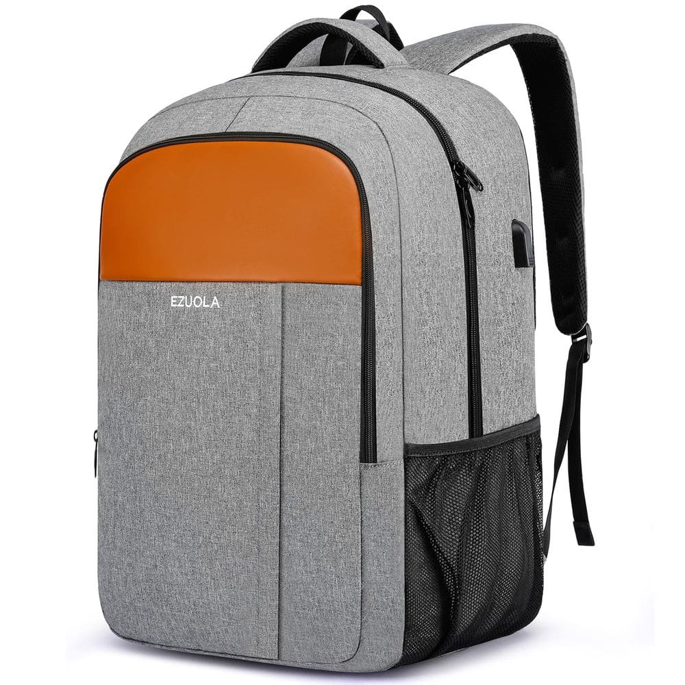 Mochila de viagem para laptop EZUOLA resistente à água 17" com porta USB