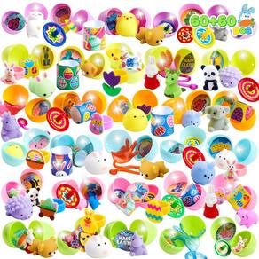 Ovos de Páscoa pré-recheados JOYIN 60 unidades com brinquedos variados