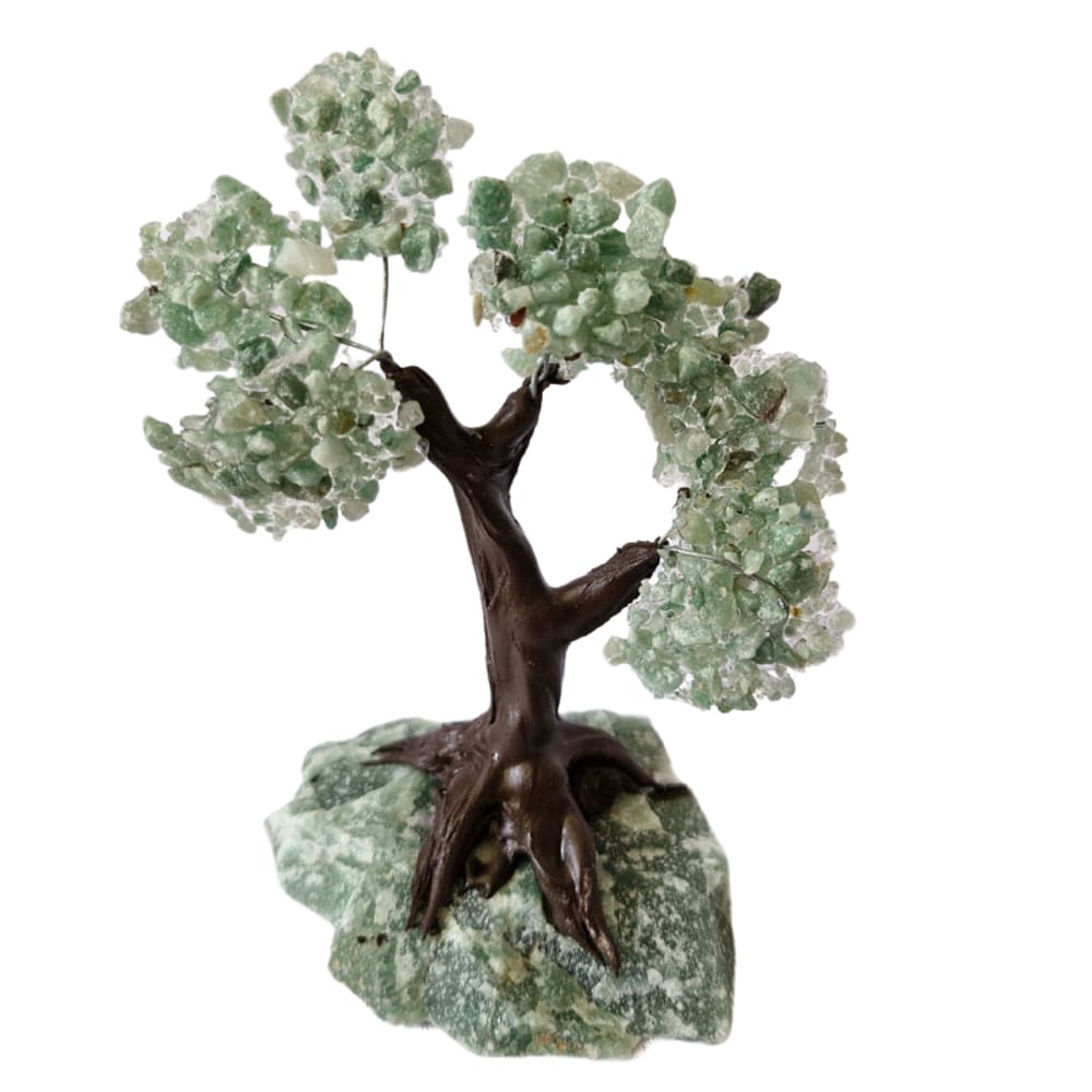 Árvore de Pedra Quartzo Verde Presente e Decoração