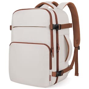 Mochila de viagem ZOMFELT para mulheres e homens, laptop de 15,6 polegadas, cáqui