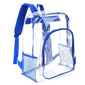 Mochila transparente JOMPARO Blue Heavy Duty para escola unissex