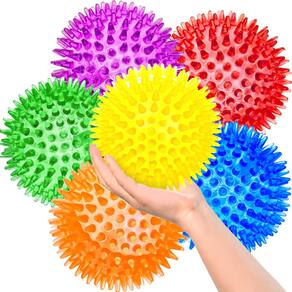 Brinquedo para cães SHARLOVY Squeaky Ball de 9 cm para mastigadores agressivos x6