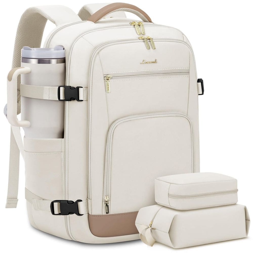 Mochila de viagem LOVEVOOK 40L para mulheres com laptop de 17” à prova d`água
