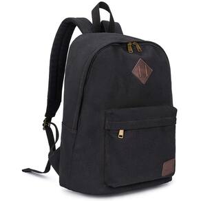 Mochila Seemeroad Canvas Laptop 28L para homens e mulheres preta