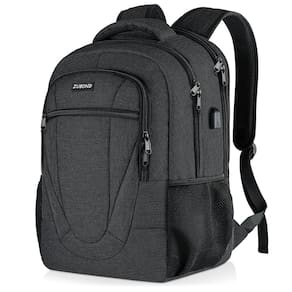 Mochila ZUBOND Black School para adolescentes, meninos, homens e mulheres, 15,6 polegadas