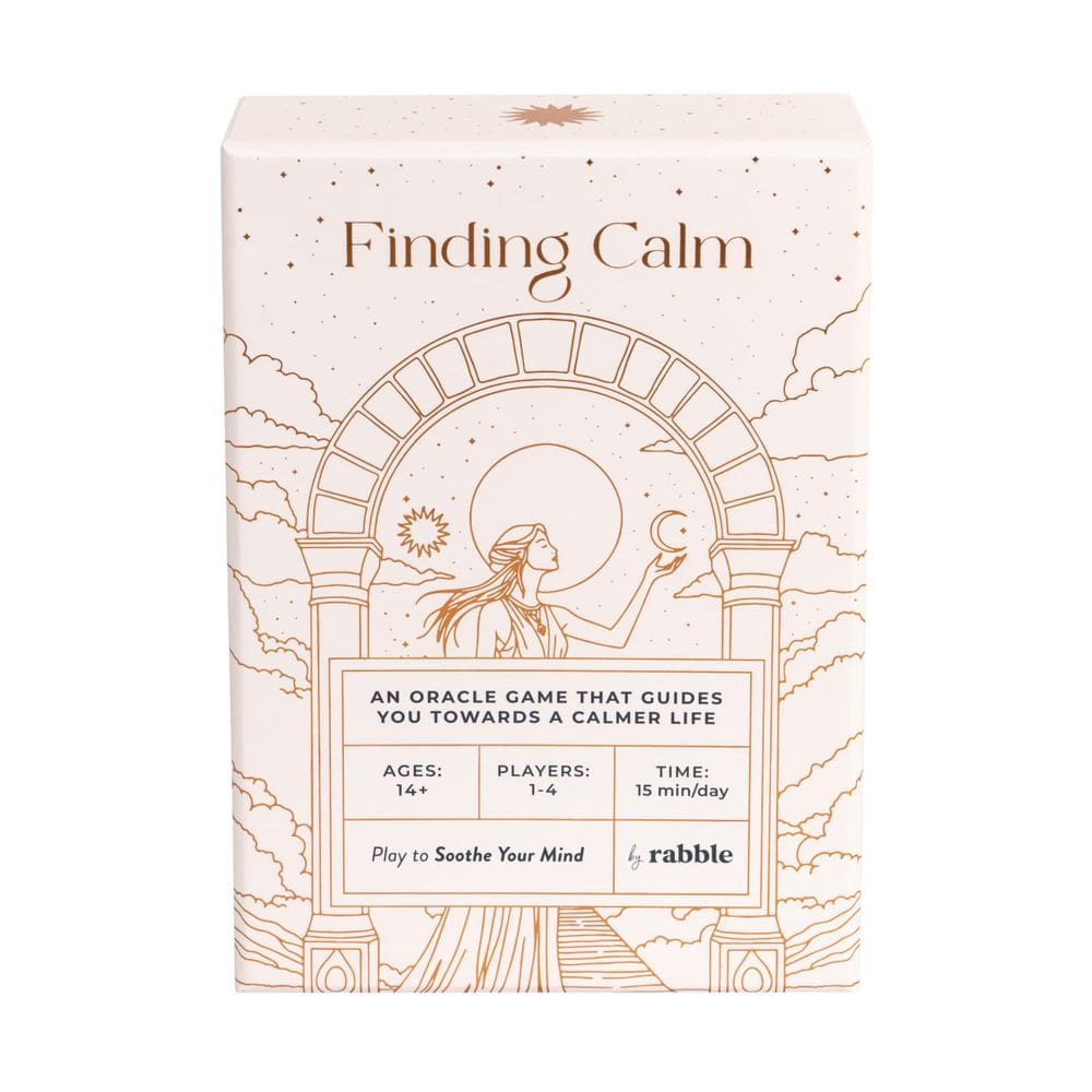 Jogo de cartas Rabble Finding Calm para 1-4 jogadores com guia