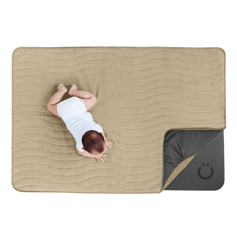 Tapete de chão Ubbi Baby Thick Comfortable 103 x 145 cm Taupe