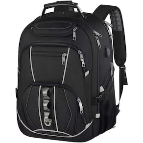 Mochila para laptop para jogos JCDOBEST de 18,4 polegadas com porta USB preta
