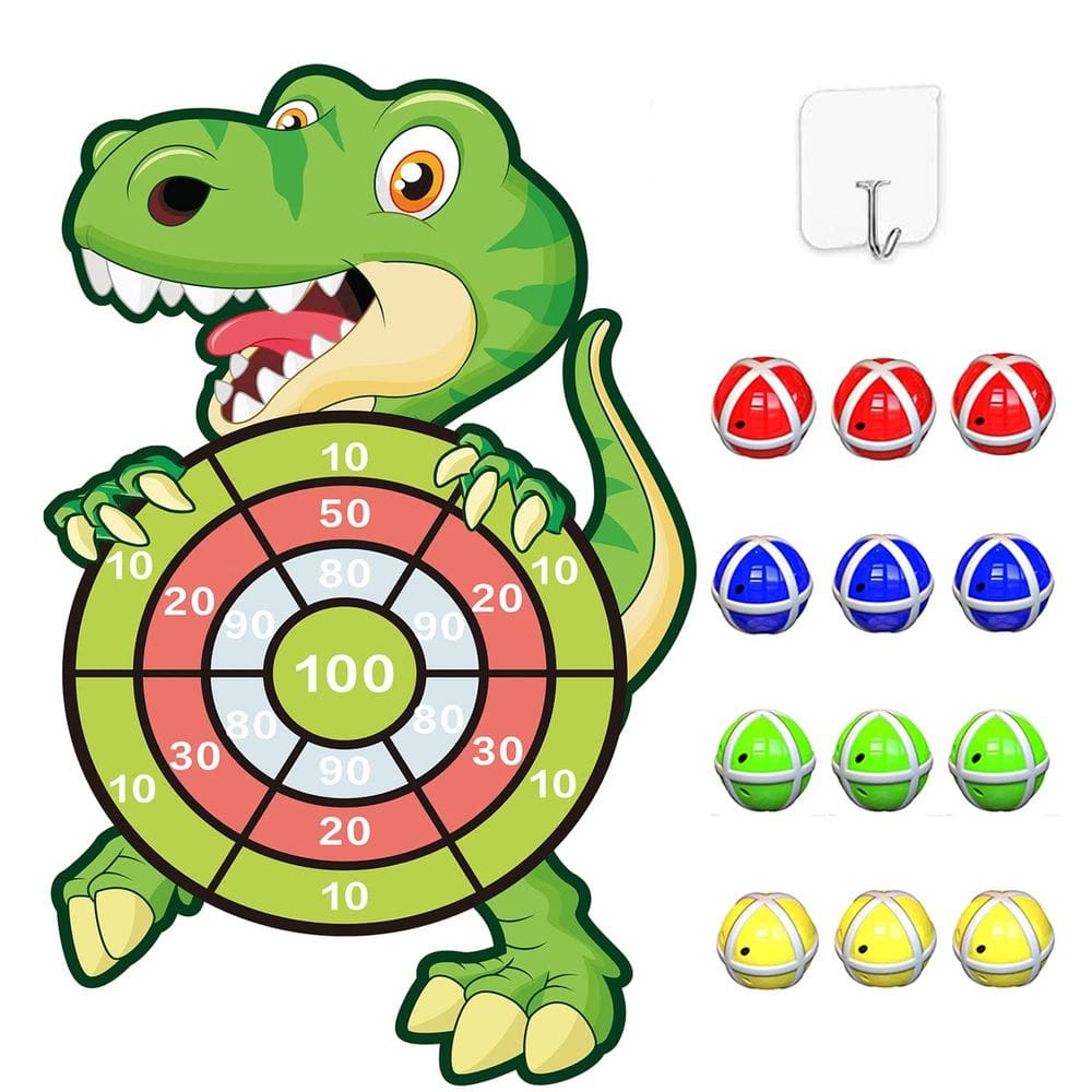Jogo de tabuleiro de dardos JKGIFTS Brinquedos de dinossauro para crianças de 3 a 5 com 12 bolas