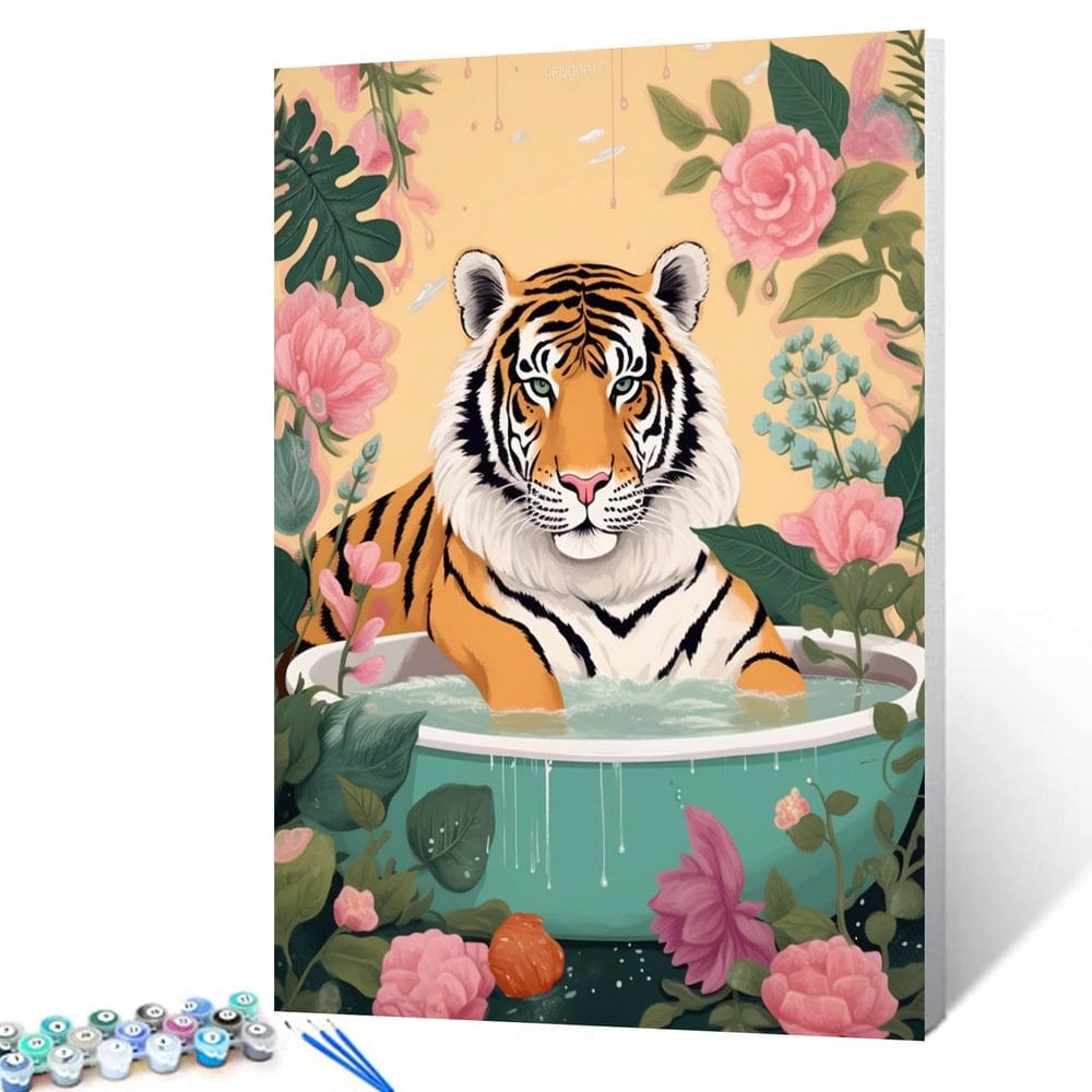 Kit de pintura por números Tucocoo Jungle Animal Tiger 40x50cm