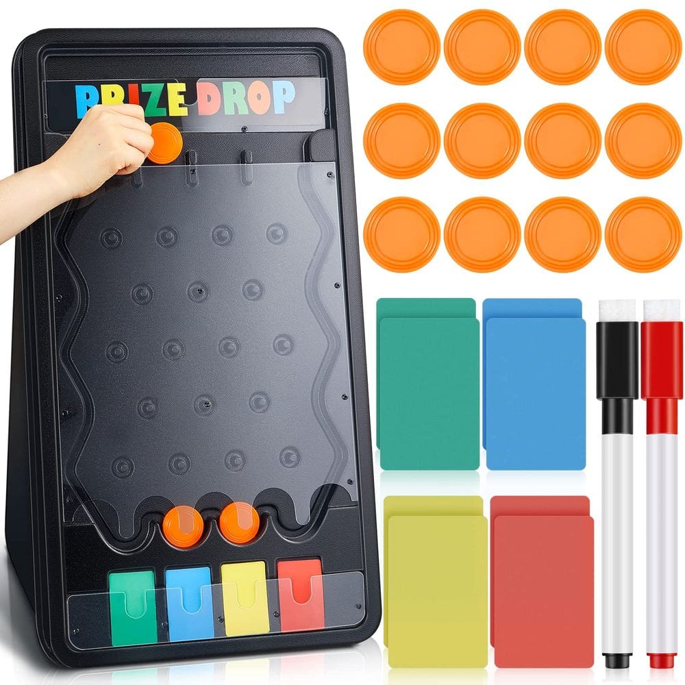 Jogo de tabuleiro Prize Drop Deekin 64x34x32cm com 12 discos e 8 papéis