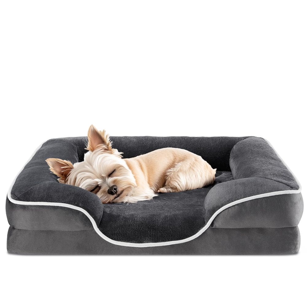 Cama ortopédica para cães DUMOS para cães pequenos Memory Foam Grey