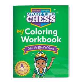 Livro de exercícios educativo para colorir Story Time Chess Kids 3+