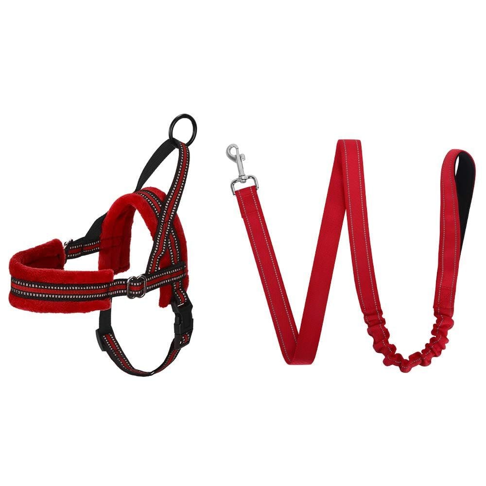 Conjunto de arnês e coleira para cães SlowTon No Pull para cães pequenos