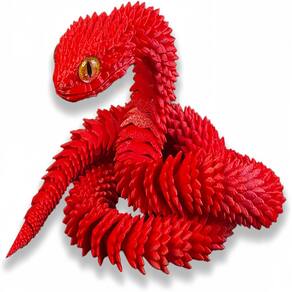 Modelo de animal de cobra articulado Snake Viper impresso em 3D