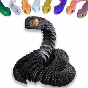 Resina de articulação flexível articulada de cobra impressa em 3D de brinquedo de 60 cm