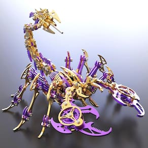 Kit de quebra-cabeça de metal 3D Metalkitor Scorpion 454 unidades para adultos