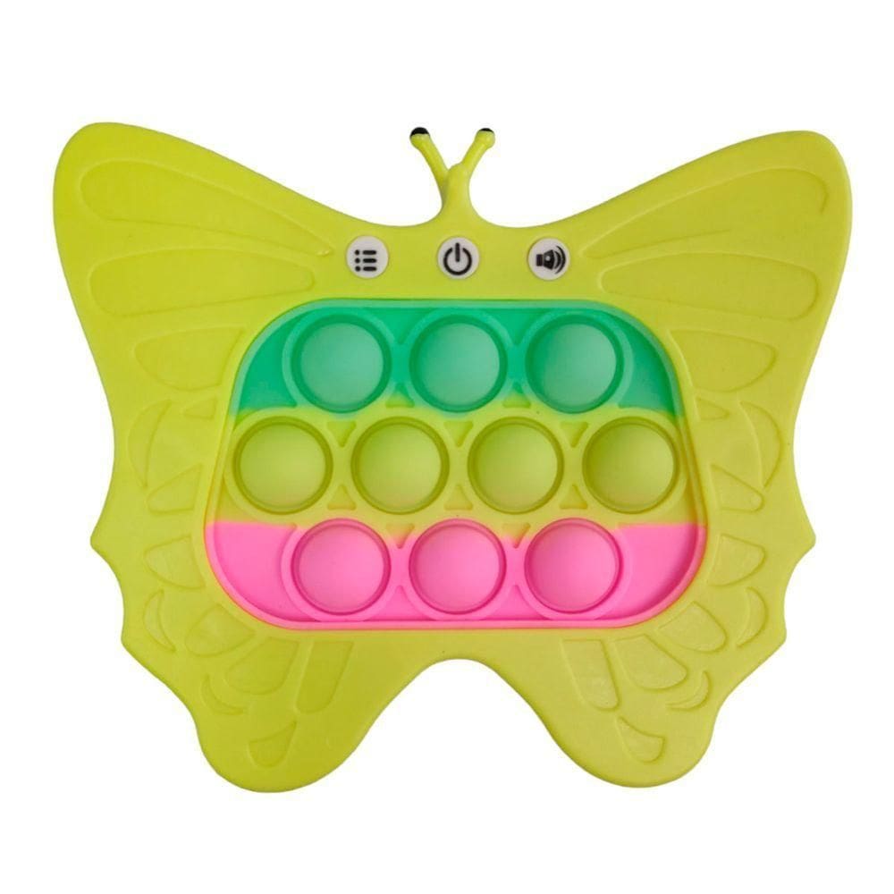 Pop It Mini Game Interativo Borboleta 4 Modos Som Luzes Jogo Anti desconforto Fidget Sensorial Portatil Ansiedade
