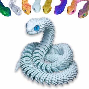 Resina de articulação flexível articulada de cobra impressa em 3D de brinquedo de 60 cm