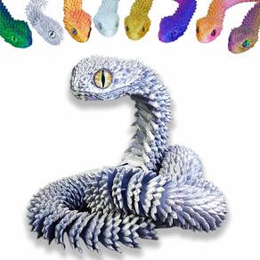 Resina de articulação flexível articulada de cobra impressa em 3D de brinquedo de 60 cm