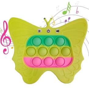 Pop It Mini Game Interativo Borboleta Jogo 4 Modos Som Luz Fidget Sensorial Anti desconforto Ansiedade Criança Portatil