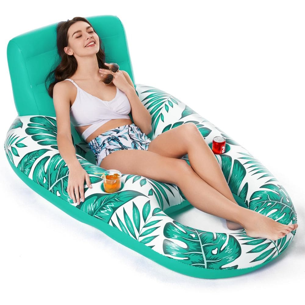 Flutuador de piscina inflável Jasonwell Adult com porta-copos de 300 kg