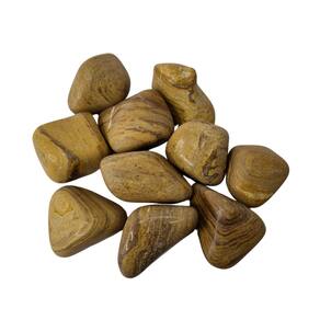 Pedra Natural Jaspe Amarelo 4 a 6 cm Rolada 1 kg