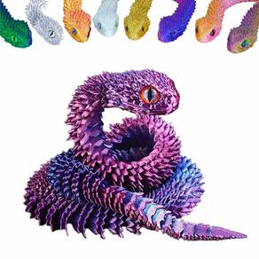 Resina de articulação flexível articulada de cobra impressa em 3D de brinquedo de 60 cm