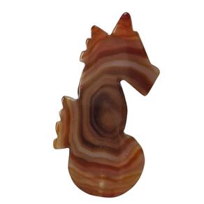 Cavalo Marinho Pedra Ágata Decorativa Natural 7,5 cm