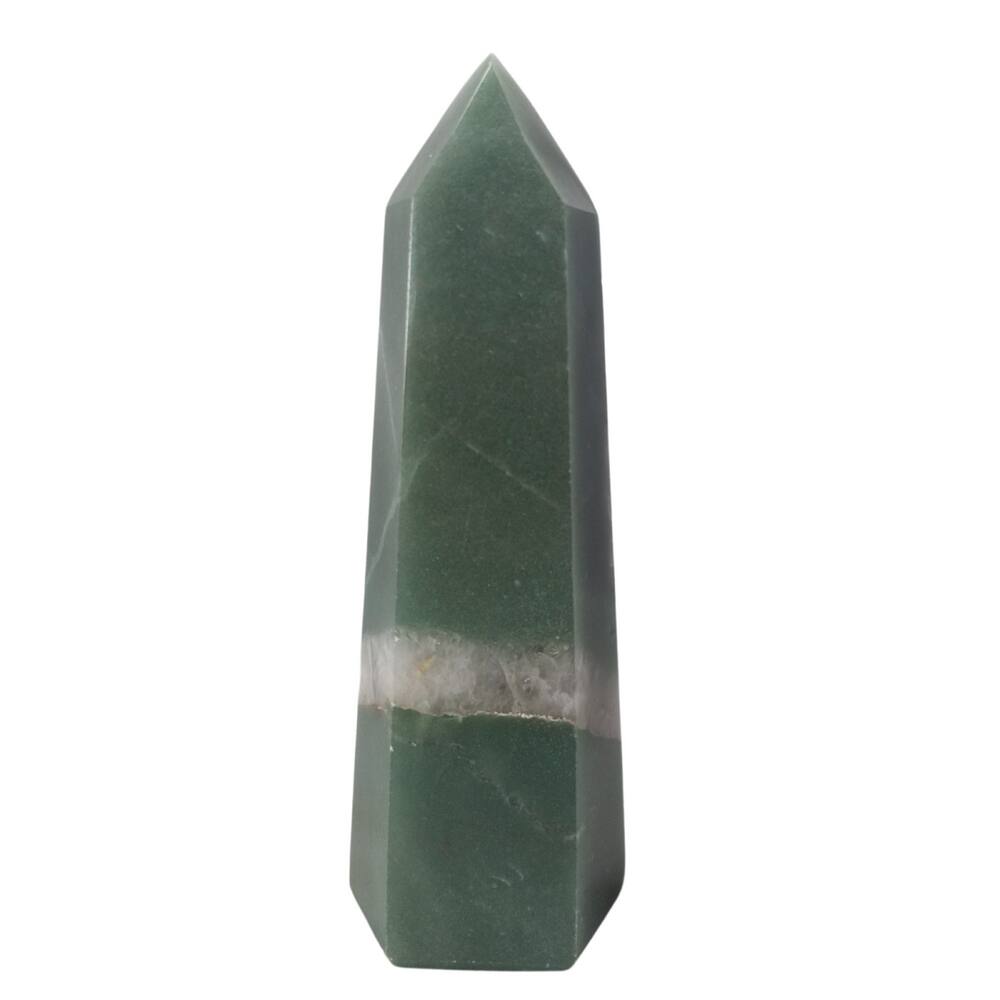 Pedra Natural Ponta Aventurina Verde Misto 900 gramas