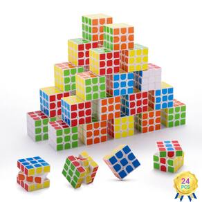 Pacote Puzzle Cubes Mini 3x3 com 24 lembrancinhas para crianças