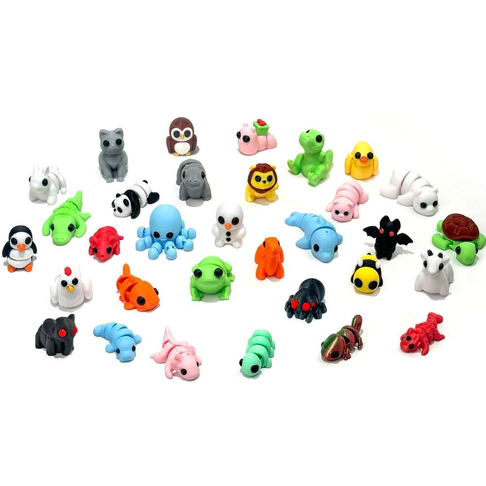 Mini conjunto de estatuetas de animais, 32 peças de brinquedo articulado Fidget