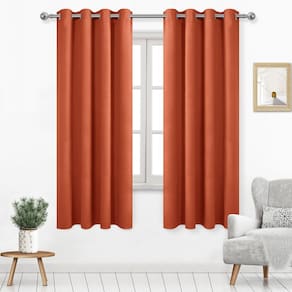 Cortinas Blackout DWCN Burnt Ochre 132x160cm Conjunto de 2