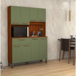 Kit Cozinha Jade 8 Portas Cinamomo/Fendii - Vitamov