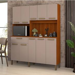 Kit Cozinha Jade 10 Portas Cinamomo/Connect - Vitamov