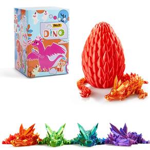 Dragon Toy FOTN Dragão de cristal impresso em 3D com ovo de dragão 38 cm