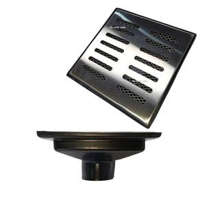 Ralo Inox 304 modelo 20x20 Quintal Coletora Para Tubo 100mm com Anti Insetos (19,5cm x 19,5cm)