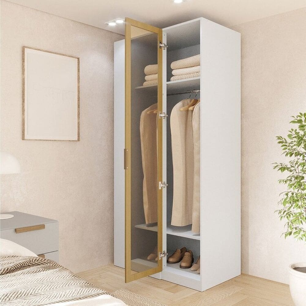 Guarda Roupa Linear 1 Porta Reflecta Jade | Casas Bahia