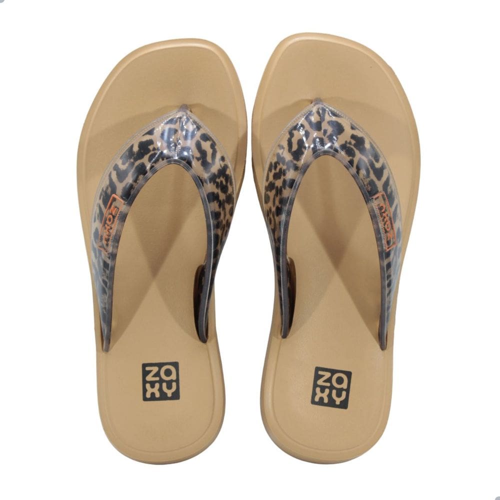 Tamanco Feminino Zaxy Trend New Bege néctar das flores Onça