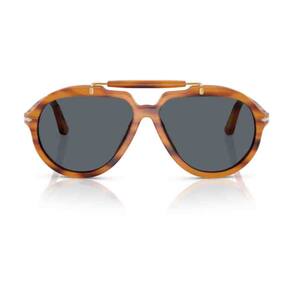 Óculos de Sol Persol Marrom Listrado Masculino 0PO0202S