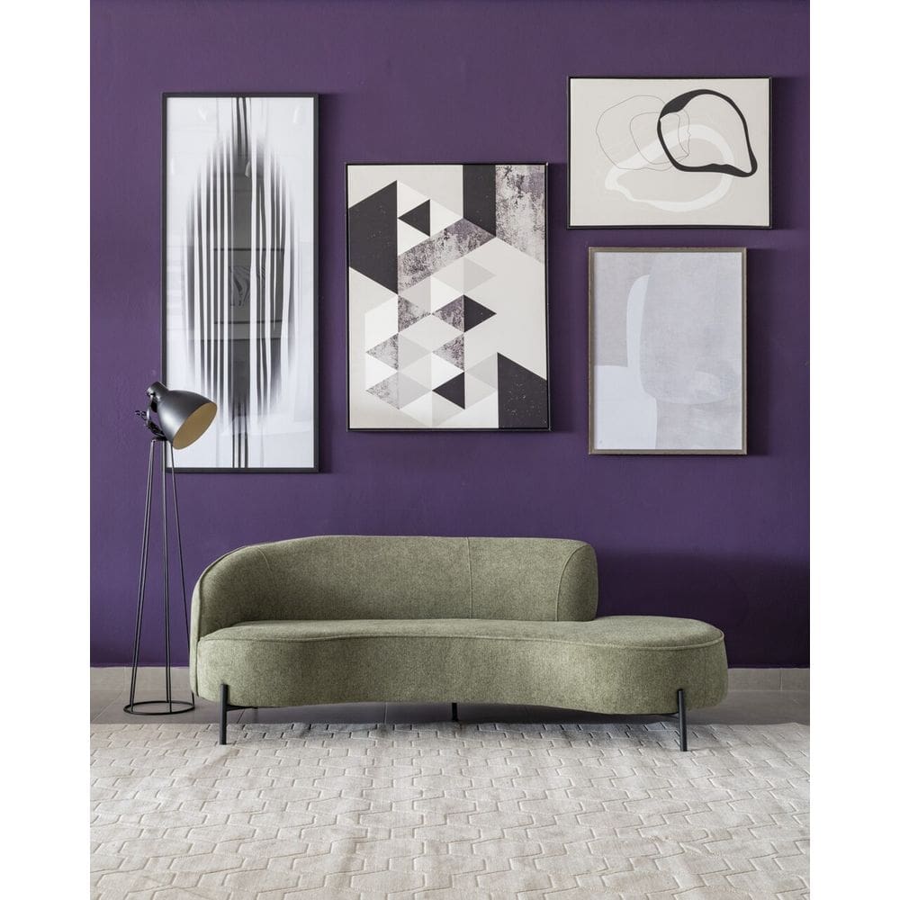 Sofá Thomas - Linho Boucle Esmeralda Tamanho: 1,50m