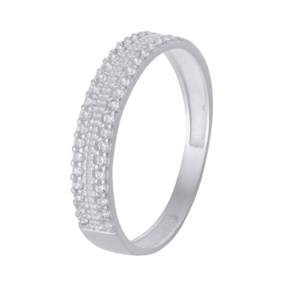 Anel de Prata Desejo Cravejado com Zircônias Brancas