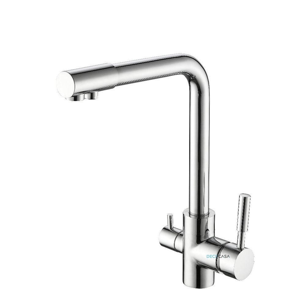 Torneira Monocomando Dupla Saída Gourmet Misturador Cozinha Cromado Dc-6021 Para Filtro
