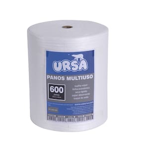 600 Panos Multiuso Branco 240m Tipo Perfex Reutilizável