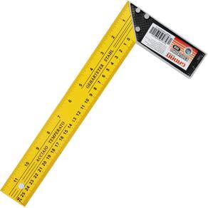 Esquadro Aço Com Cabo De Alumínio 30cm Cor Amarelo