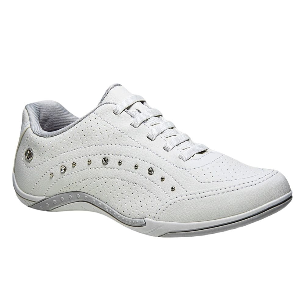 Tênis Feminino Kolosh Microfuros Pedraria Off White Elástico