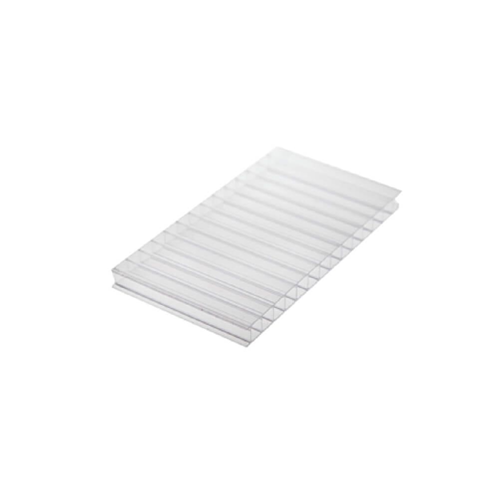 Chapa de Policarbonato Alveolar Cristal 6mm - 2,10m x 6,00m - SABIC